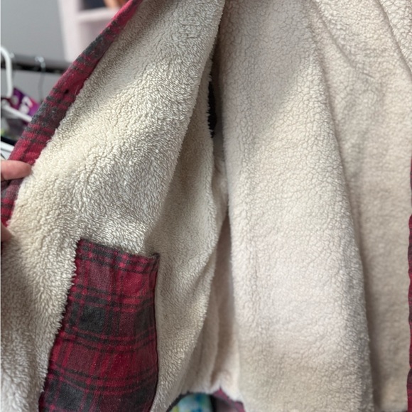 NWOT Jachs Men's Plaid Shirt Jacket in Red and Gray - Picture 3 of 8